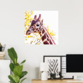 Poster Portrait de girafe (Bureau à domicile)