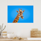 Poster Portrait de Giraffe contre le ciel (Cuisine)