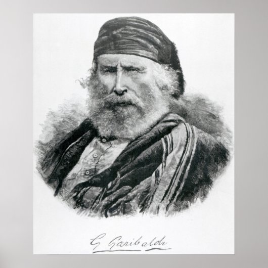 Poster Portrait de Giuseppe Garibaldi (Devant)