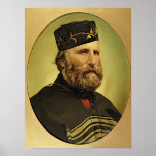 Poster Portrait de Giuseppe Garibaldi