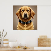 Poster Portrait de Golden Retriever  (Cuisine)