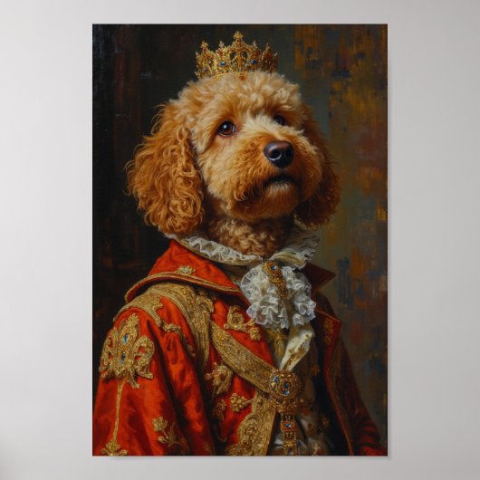 Poster Portrait de Goldendoodle Royal (Devant)