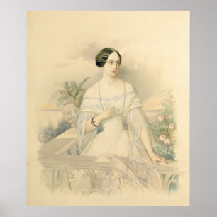 Poster Portrait de Grande -Duchesse Olga Nikolaevna, 1846