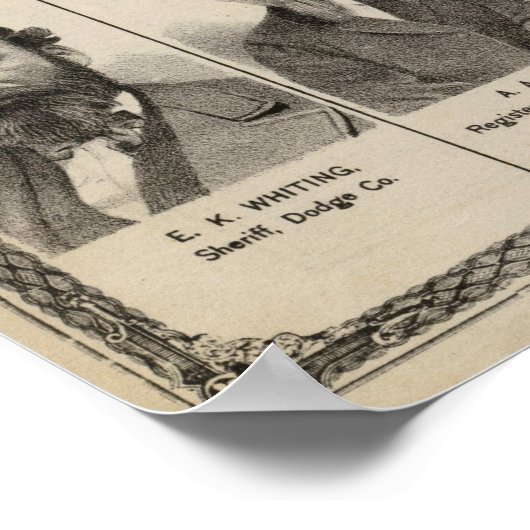 Poster Portrait de Greenleaf, Minnesota (Coin)