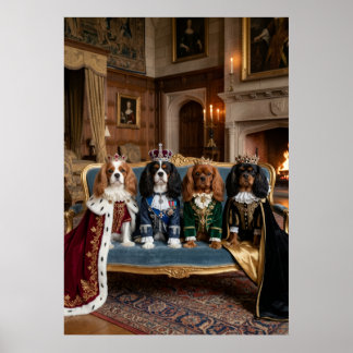 Poster Portrait de groupe de la famille royale Cavalier S