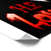 Poster Portrait de H.P. Lovecraft (rouge) (Coin)