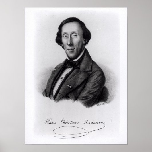 Poster Portrait de Hans Christian Andersen (Devant)
