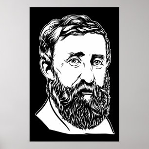Poster Portrait de Henry David Thoreau