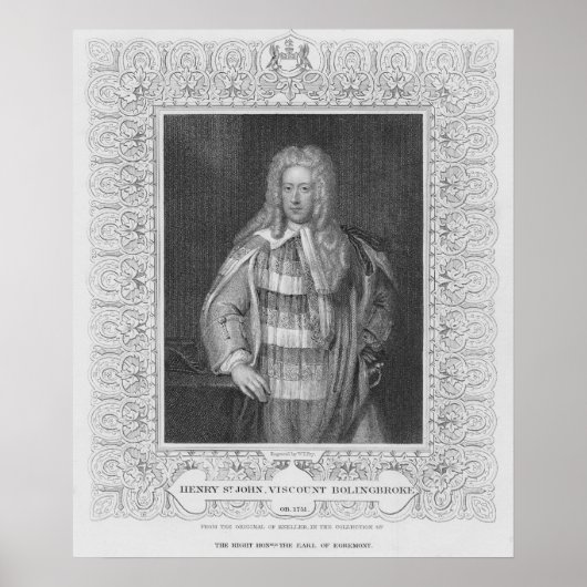 Poster Portrait de Henry St. John Viscount Bolingbreak (Devant)