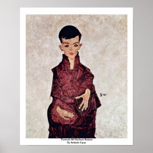 Poster Portrait De Herbert Rainer Par Schiele Egon