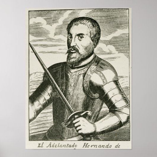 Poster Portrait de Hernando de Soto (Devant)