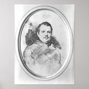 Poster Portrait de Honore de Balzac c.1820