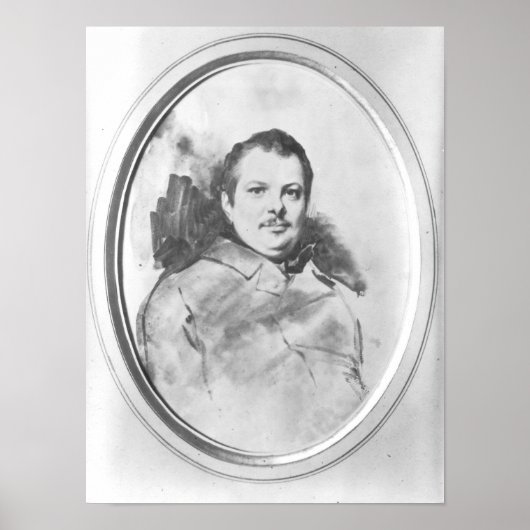 Poster Portrait de Honore de Balzac c.1820 (Devant)