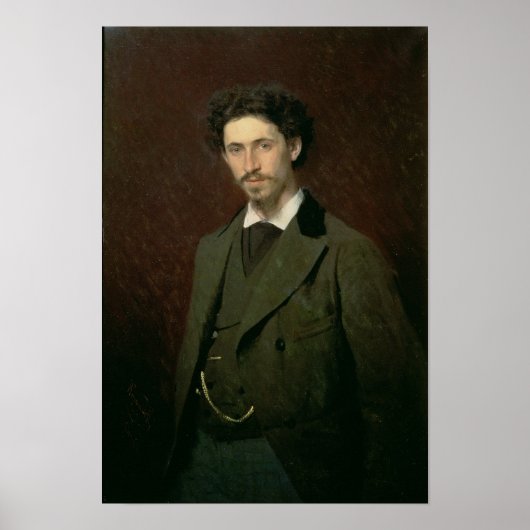 Poster Portrait de Ilya Efimovich Repin, 1876 (Devant)