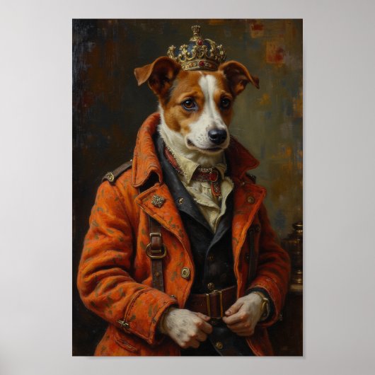 Poster Portrait de Jack Russell Terrier Royal (Devant)