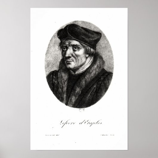 Poster Portrait de Jacques Lefevre d'Etaples (Devant)