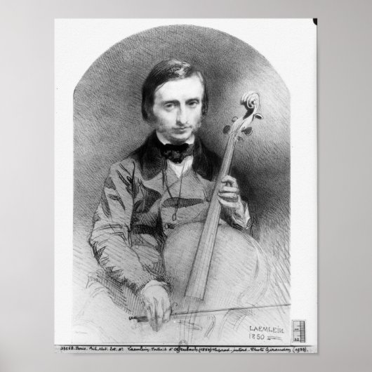 Poster Portrait de Jacques Offenbach 1850 (Devant)