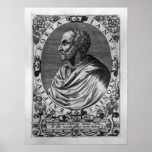 Poster Portrait de Jean Antoine de Baif (Devant)