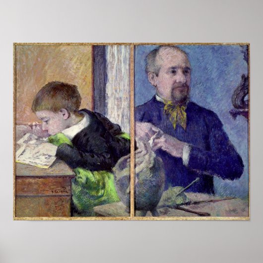 Poster Portrait de Jean Paul Aube et de son fils (Devant)