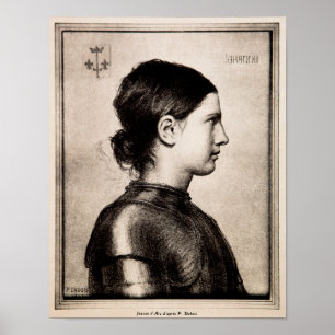Poster Portrait de Jeanne d'Arc par Paul Dubois