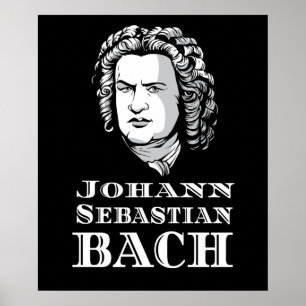 Poster Portrait de Johann Sebastian Bach