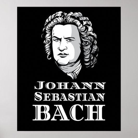 Poster Portrait de Johann Sebastian Bach (Devant)