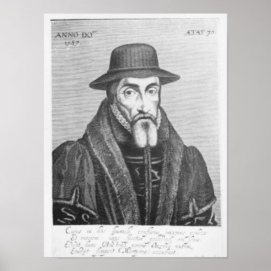 Poster Portrait de John Foxe martyrologue anglais (Devant)