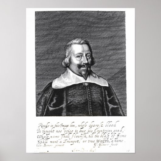 Poster Portrait de John Pym gravé par George (Devant)