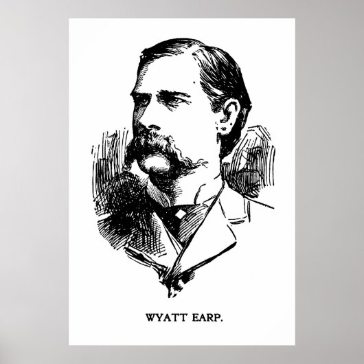 POSTER PORTRAIT DE JOURNAL 1896 DE LAWMAN WYATT EARP (Devant)