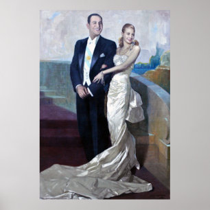 Poster Portrait de Juan Domingo Perón et Eva Duarte