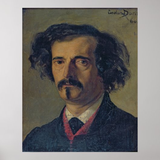 Poster Portrait de Jules Barbey d'Aurevilly 1860 (Devant)