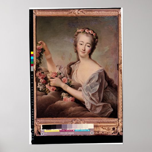 Poster Portrait de la comtesse du Barry en Flora (Devant)