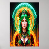 Poster Portrait de la déesse celtique Abnoba | Art AI (Devant)