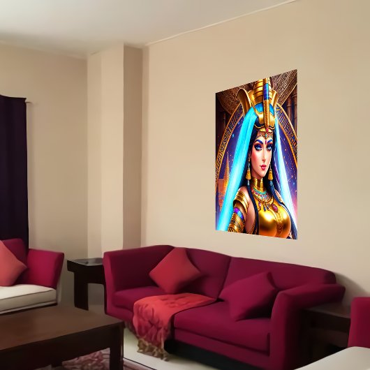 Poster Portrait de la déesse égyptienne Hathor | Art AI