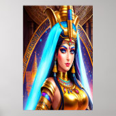 Poster Portrait de la déesse égyptienne Hathor | Art AI (Devant)