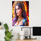 Poster Portrait de la déesse grecque Aphrodite | Art AI (Bureau à domicile)