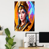 Poster Portrait de la déesse grecque Athéna | Art AI (Bureau à domicile)