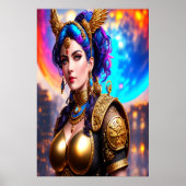 Poster Portrait de la déesse grecque Nemesis | Art AI (Devant)