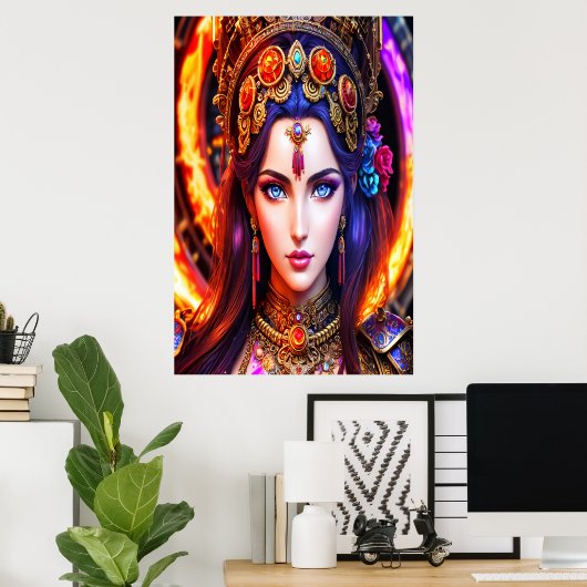 Poster Portrait de la déesse grecque Persephone | Art AI (Bureau à domicile)