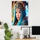 Poster Portrait de la déesse inuit Pinga | Art AI (Bureau à domicile)