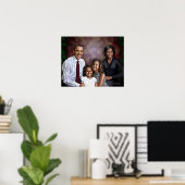 Poster Portrait de la famille Obama (Bureau à domicile)