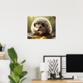 Poster Portrait de la faune de Baby Hedgehog (Bureau à domicile)