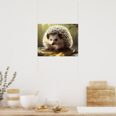 Poster Portrait de la faune de Baby Hedgehog (Cuisine)