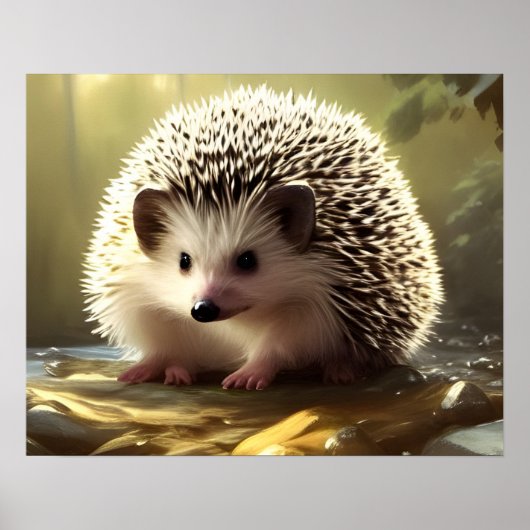 Poster Portrait de la faune de Baby Hedgehog (Devant)