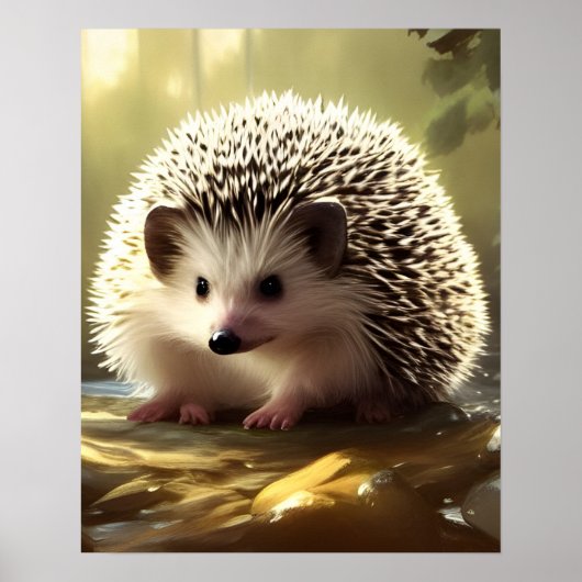 Poster Portrait de la faune de Baby Hedgehog (Devant)