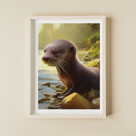 Poster Portrait de la faune de Baby Otter
