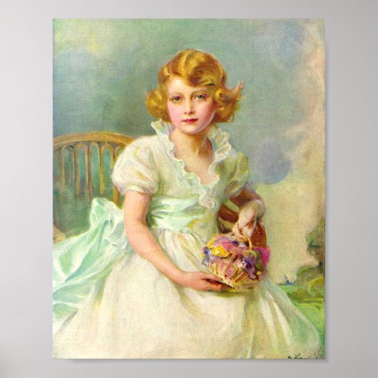 Poster Portrait De La Reine Elizabeth De 1933 (Devant)