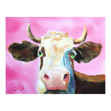 Portrait de la vache mignonne