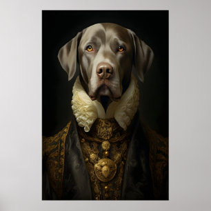 Poster Portrait de Labrador aristocratique, chien royal d