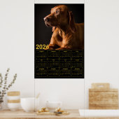 Poster Portrait de Labrador Retriever avec calendrier 202 (Cuisine)